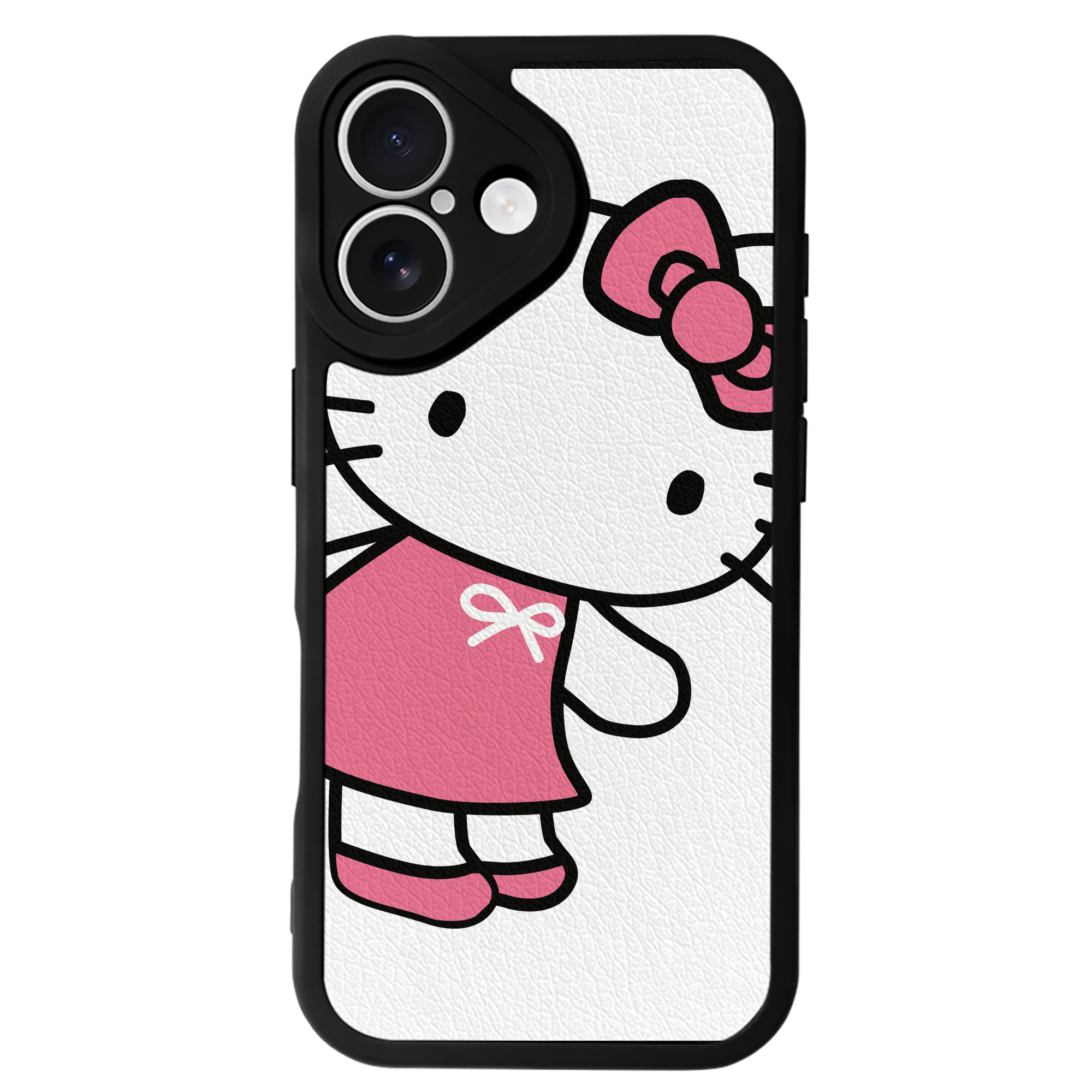 （画像用） Hello Kitty ハローキティ 【iPhone 16シリーズ対応】シリコンスマホケース（レザー調） 材質：シリコン